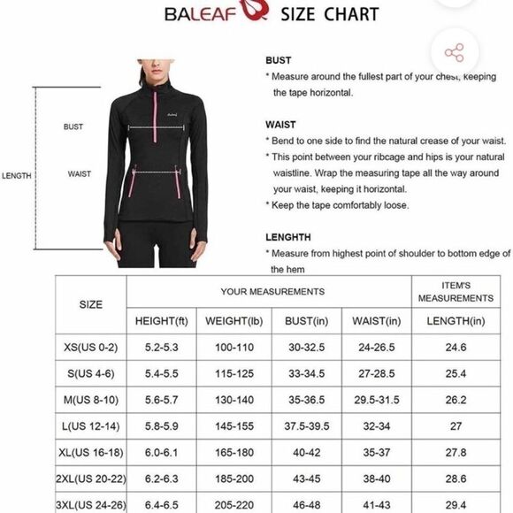 BALEAF FLEECE ATHLETIC QUARTER ZIP COMPRESSION LONG SLEEVED SHIRT JACKET - Picture 12 of 14